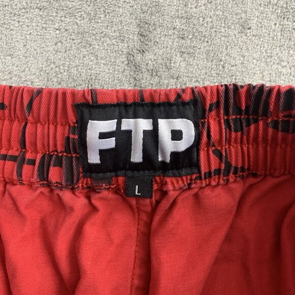 FTP Shorts Mens Large Red Crosshair All Over Print Streetwear FuckThePopulation - Picture 6 of 11